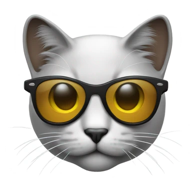 hacker cat with sunglasses sticker