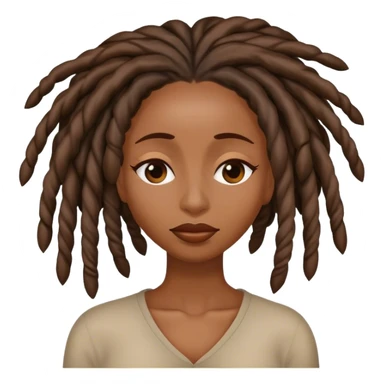 Black woman with locs hiding eyes sticker