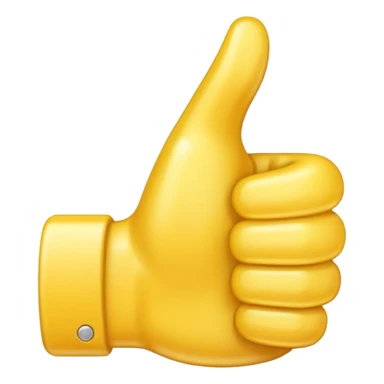 thumbs up emoij, make the thumb super long sticker