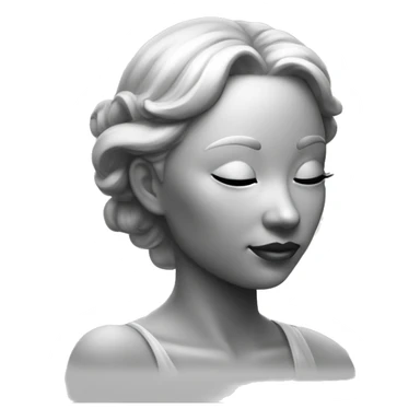 pleine lune argenté et esquisse de femme derrière sticker