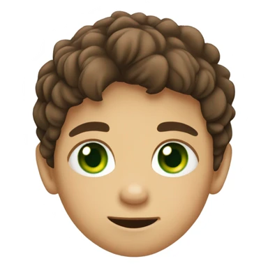 Little boy with brown hair and green eyes doing dinosaur claws with both hands sticker