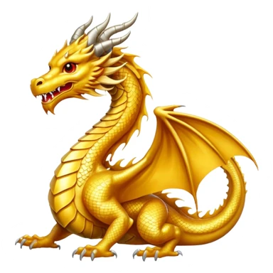 golden dragon facing left sticker