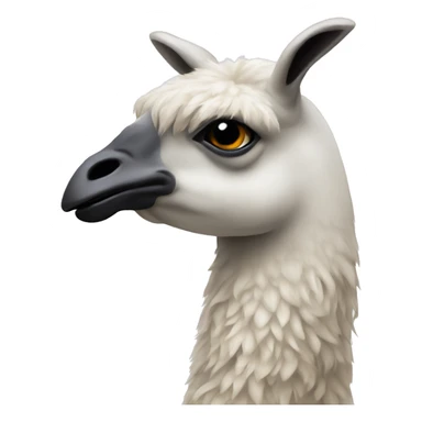 Goose body llama head sticker