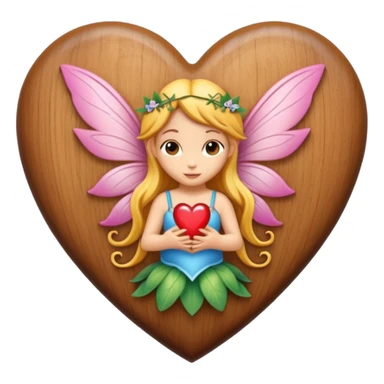 heart with a fairy motif sticker