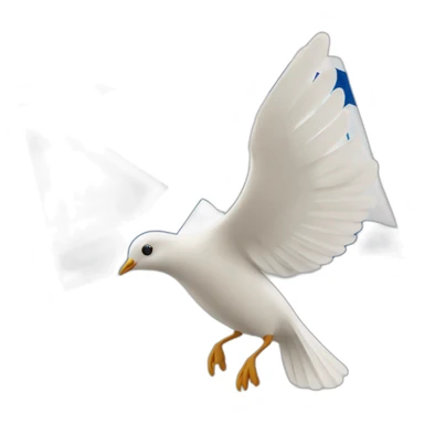 Israel flag and dove of peace sticker