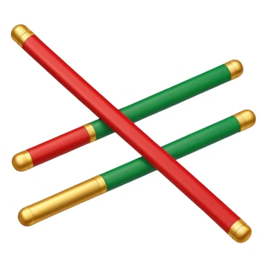 really short heavy sticks with bisel endings christmas color sticker