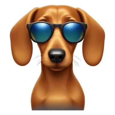 Wiener dog wearing sunglasses  sticker