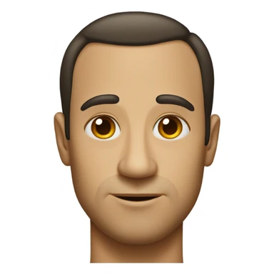 Make man with big forehead  sticker