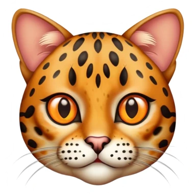 Leopard cat with spotted fur and alert expression sticker