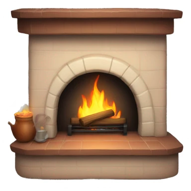 cozy fireplace  sticker