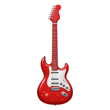 red glitter guittar sticker