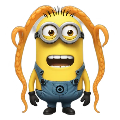 minions with tentacles sticker