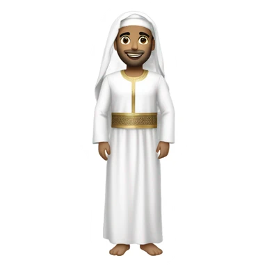arabic traditional dress white color  sticker