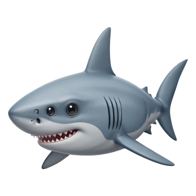A shark with star eyes sticker