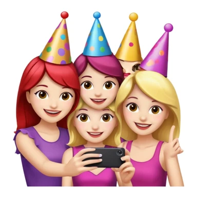 girls taking selfie in club sticker