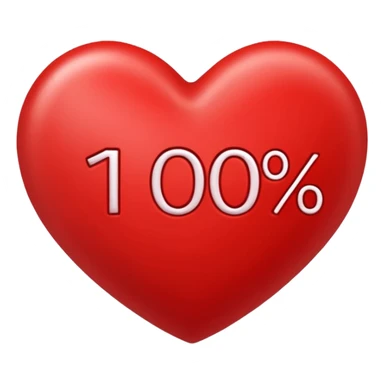Un cœur au-dessus c'est écrit 100 % sticker