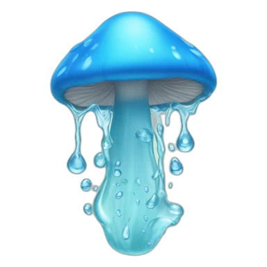 Water spewing from mushroom tips sticker