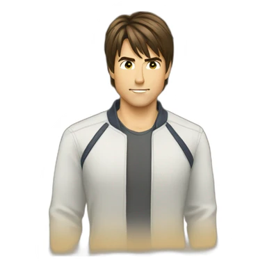 Tom Cruise as an japanese anime character sticker