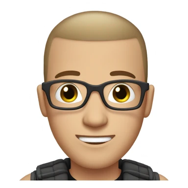 Shawn from be your own nerd YouTube channel but buzz cut short sticker