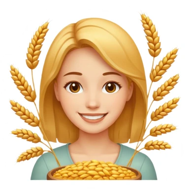 women happy satisfied with minimal wheat flying arround sticker