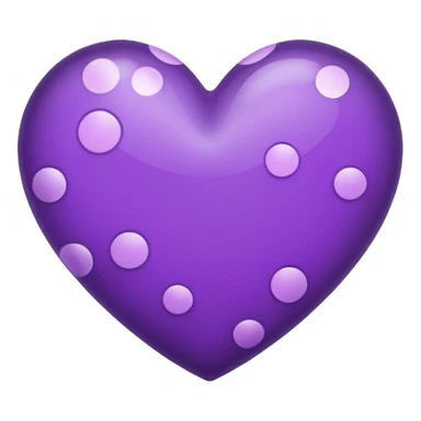 purple heart with a polka dot pattern sticker