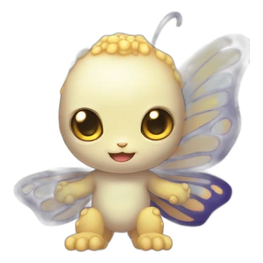 butterfly baby Digimon creature sticker