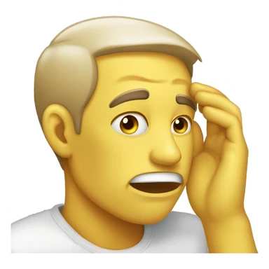 a regular yellow face emoji facepalming sticker