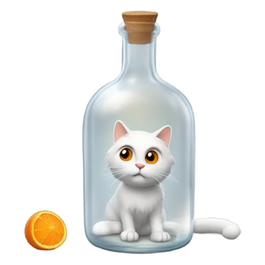 Cat genie in a bottle sticker