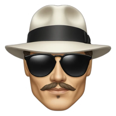 johnny depp as Whitey Bulger, boston mob, hat, sunglasses sticker