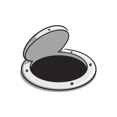 open manhole cover sticker