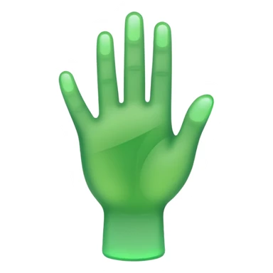 minimalistic green hand icon from Skyrim semi-transparent sticker