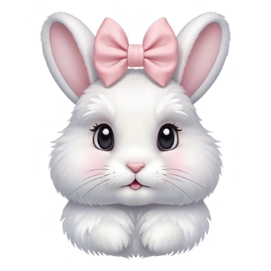 cute rabbit with bow sticker