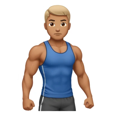 HOMBRE HACIENDO EJERCICIO SIN FONDO sticker