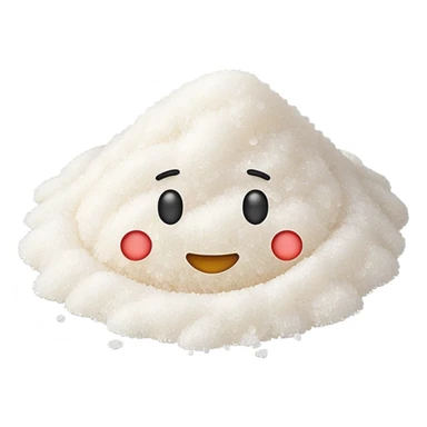 Emoji with line of salt sticker