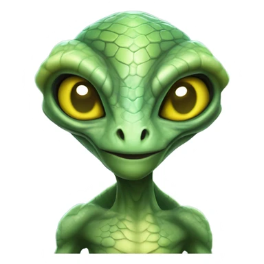 reptile alien visitor, sticker
