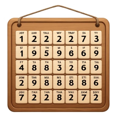 tabla calendario sticker