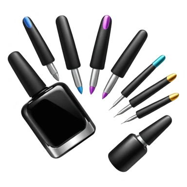 nail art equipment black sticker