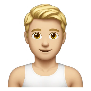 A white boy in gym leotard sticker