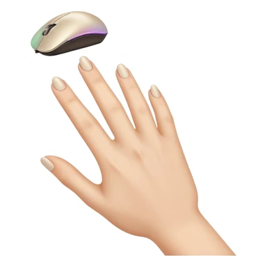 the hand clicking the mouse sticker