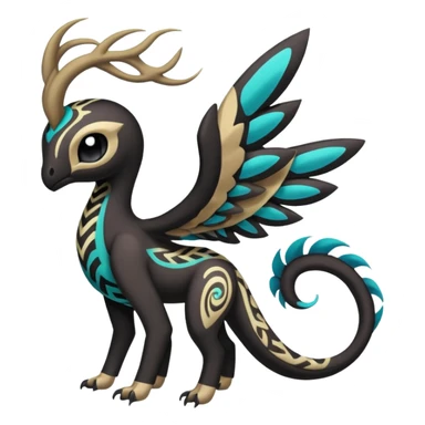 Tribal Exotic Colorful Tropical Meloetta-Venom-Stitch-Zekrom-fusion, full body, tribal markings  sticker