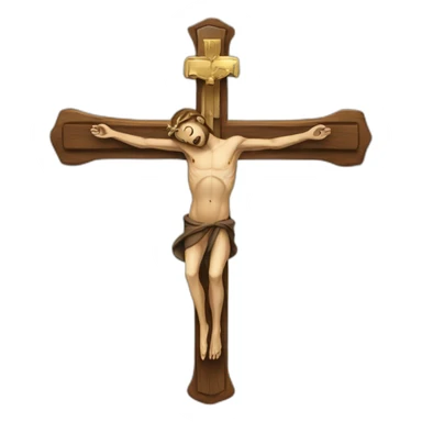 christian deer crucifix sticker