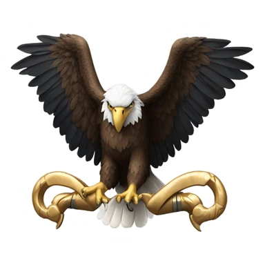 Eagle holding ram sticker