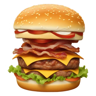Burger made out bacon  sticker