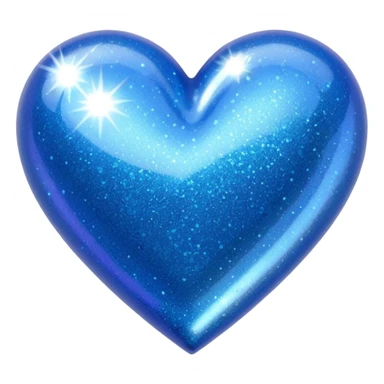 blue glitter heart sticker