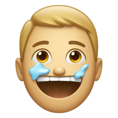 crying but happy sticker