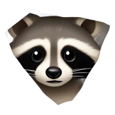 raccoon under a white blanket sticker