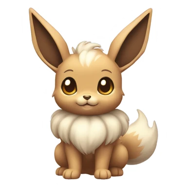 Kawaii Shiny Pastel Purple Eevee Full Body sticker