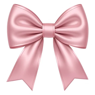 light pink bow on light pink bow sticker