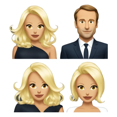 Macron pamela anderson sticker