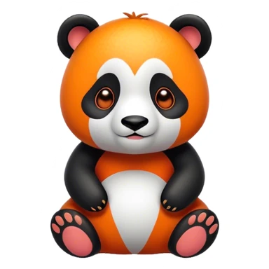 orange panda sticker